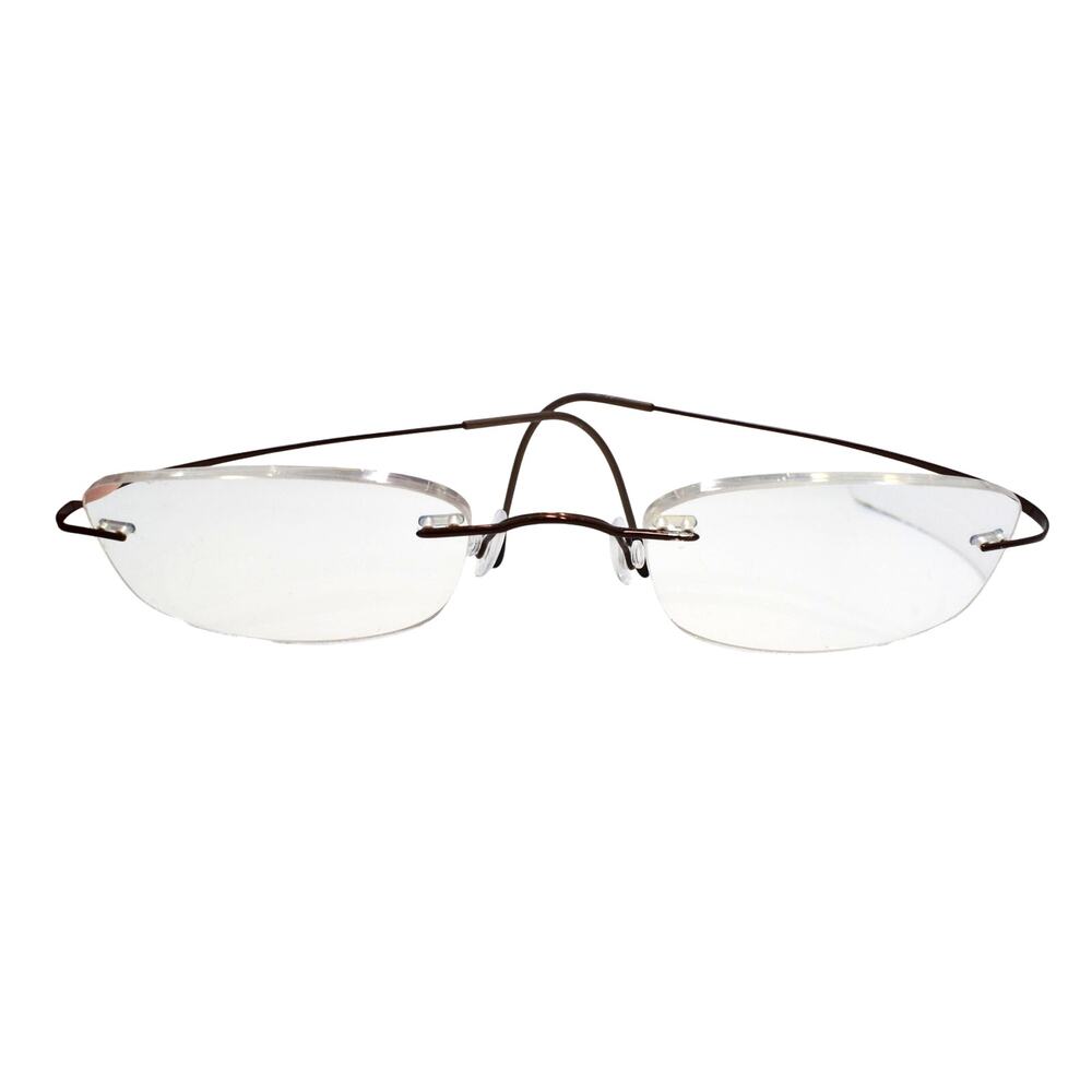 Silhouette Elegant Brown Rimless Glasses